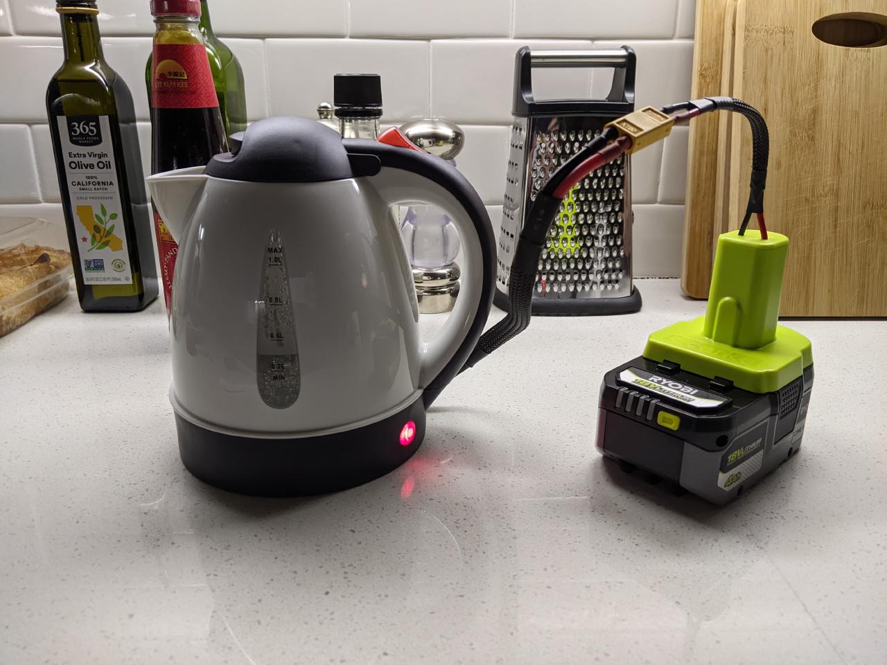 DIY Ryobi water boiler setup